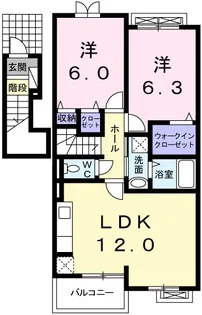 サニーガ-デンAの間取り
