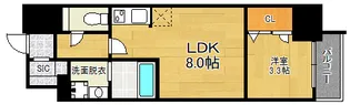 S-RESIDENCE城南通りabreast【4階】の間取り