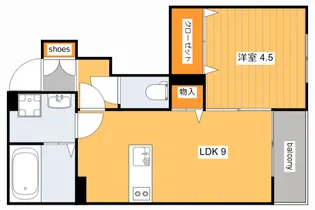 ソリエ長束【1階】の間取り