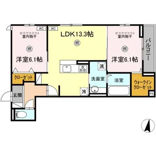 D-ROOM高須2丁目A棟【2階】の間取り