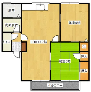 ファミール土井A棟【1階】の間取り