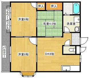 エルディム竹内【1階】の間取り