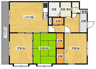 アルカディア竹田の間取り