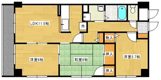 グランカーサ古江【5階】の間取り
