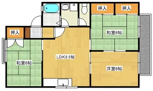 ガーデンハウス田方A棟【202号室】の間取り