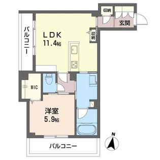 Olivier【A201号室】の間取り