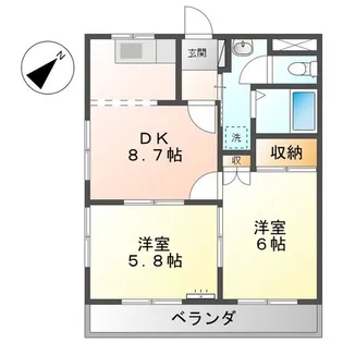 ベルコリーヌ上温品の間取り