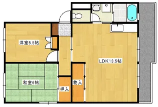 第2ビューハイツ【1階】の間取り