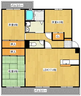 ウイングマンション【3階】の間取り