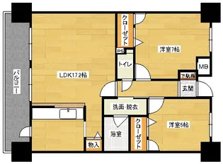 アーバンライフ大町【8階】の間取り