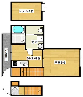 RIDERE井口【2階】の間取り