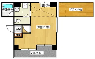 エバーグリーン旭町【3階】の間取り