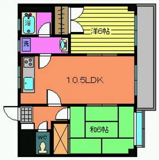 サンリット船本【1階】の間取り