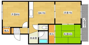 グリーンハイツ舟入【304号室】の間取り