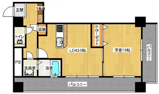 グラビスコート紙屋町の間取り