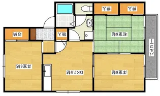 オークスB棟の間取り