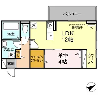 アップス安東D-3の間取り