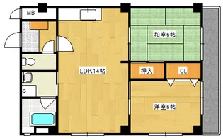 鈴峰ビル【5階】の間取り