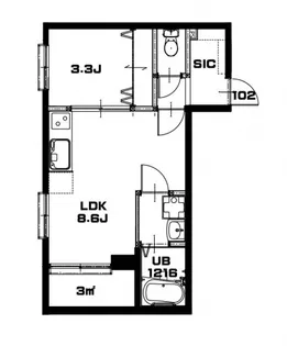 リノリノアパートメント舟入幸町【1階】の間取り