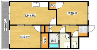 ニューメゾン舟入【3階】の間取り