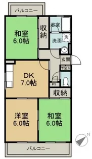 第2コーポ田中【2階】の間取り