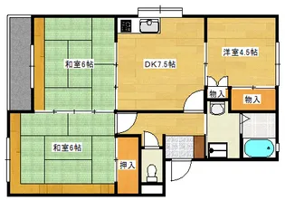 トリヴァンベール田方【203号室】の間取り
