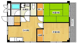ハイタウン庚午北【3階】の間取り