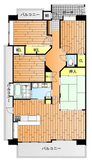 フローレンス緑井グランドアーク弐番館【1301号室】の間取り