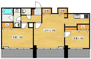 シトラスシャトーハシモト【5階】の間取り