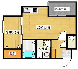 セブンプロート己斐西町2【2階】の間取り