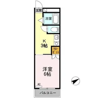 第1パークサイドマンション【5階】の間取り