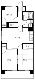 サンシティー十日市【4階】の間取り
