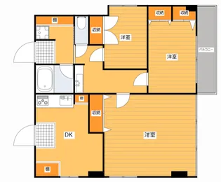 土手ビル【203号室】の間取り