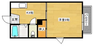 クレアトール高屋D棟【1階】の間取り