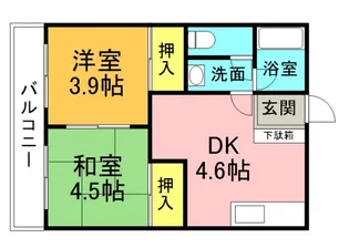 今田ビル白島【401号室】の間取り