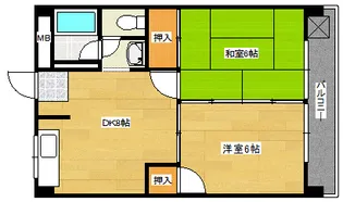 コーポなかの2【402号室】の間取り
