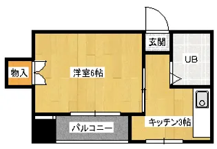 衣笠ビル【302号室】の間取り