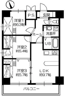 グランドポレストーネ大手町【11階】の間取り