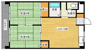 コーポカワチ【4階】の間取り