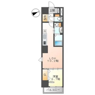 シエスタ河原町【10階】の間取り