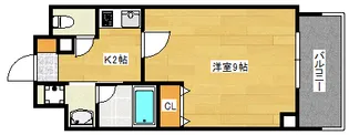 ブリリアンクラス河原町【5階】の間取り