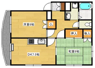 サンヒルズ庚午【3階】の間取り