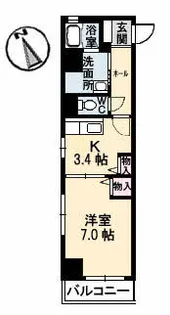 ジョルニフェリーチ【7階】の間取り
