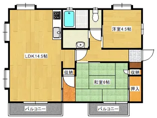 ロータス宮本【2階】の間取り