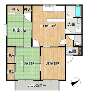 ガーデンハウスB棟【1階】の間取り