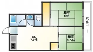 第一鳴戸ビル【202号室】の間取り