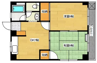 高畑ビル【204号室】の間取り