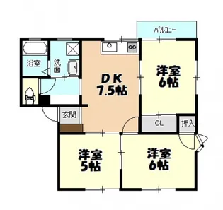 グランドール中山E棟【2階】の間取り