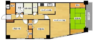 ホウライツルビル【508号室】の間取り