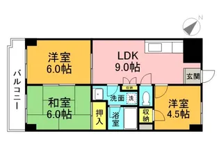 レジデンスウエキ【4階】の間取り